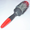 Red Rubber Handle Round Hair Brush Combing the Hair in Any Direction without Tangling