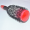 Red Rubber Handle Round Hair Brush Combing the Hair in Any Direction without Tangling