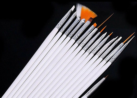 15pcs inchiodano le spazzole di pulizia con la maniglia spessa per Art White Color acrilico